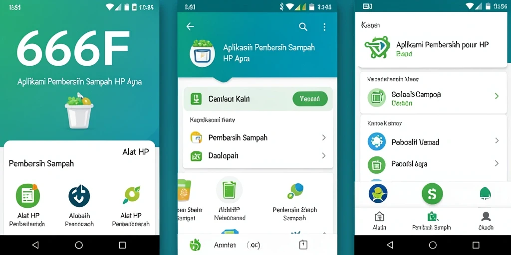 Antarmuka aplikasi 666F dengan fitur pembersihan efektif.