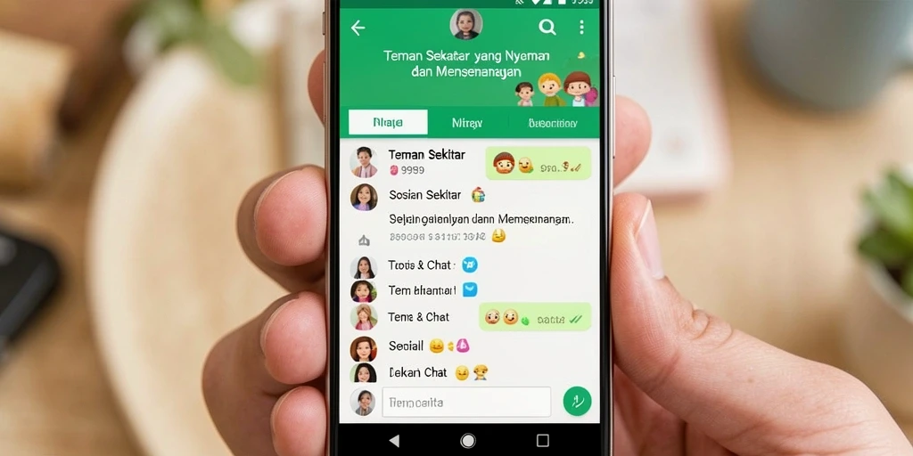 Antarmuka utama aplikasi 9939 untuk Teman Sekitar yang interaktif.