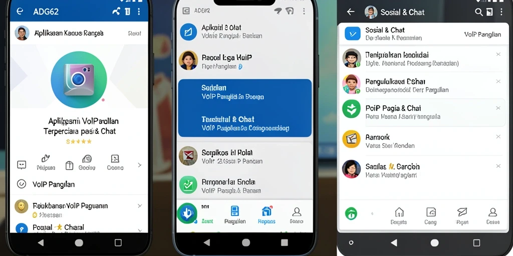Screenshot utama ADG62 menunjukkan antarmuka mudah gunakan untuk VoIP Panggilan.