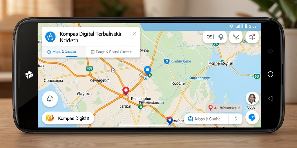 Tampilan antarmuka AGEN878 dengan fungsi Kompas Digital yang intuitif.