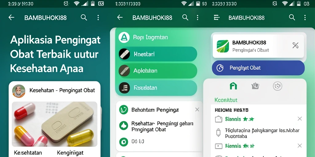 Antarmuka aplikasi Pengingat Obat yang modern dan intuitif.