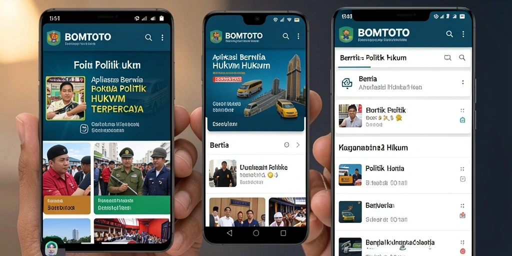 Tampilan antarmuka aplikasi BOMTOTO yang user-friendly dan informatif.