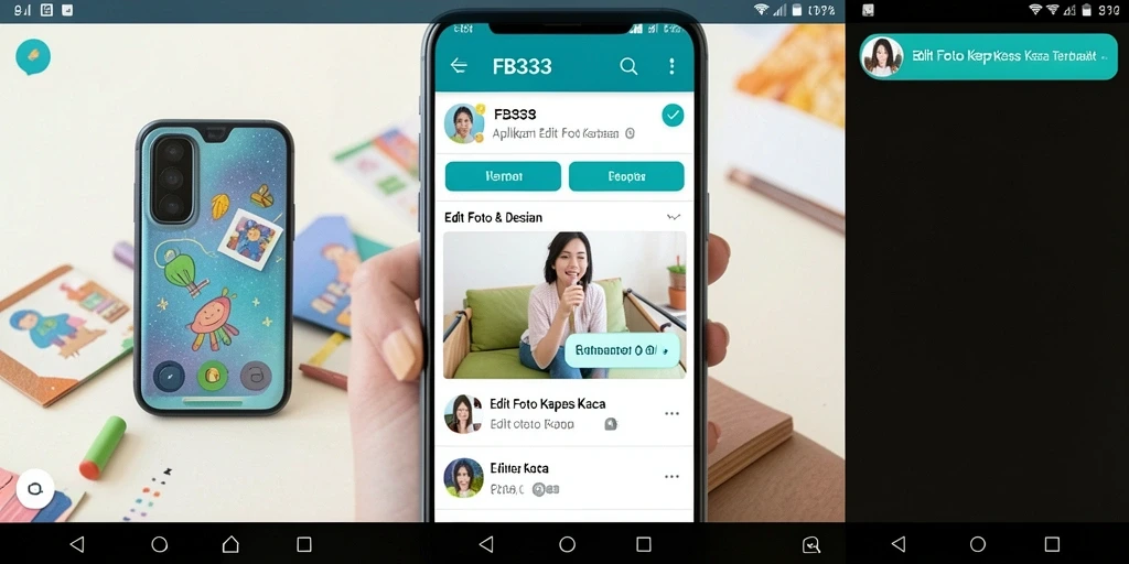 Antarmuka pengguna FB333 yang menarik dan fungsional untuk Edit Foto Kertas Kaca.