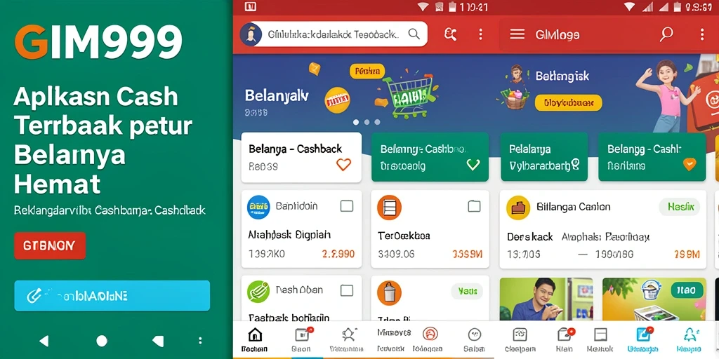 Tampilan antarmuka GIM999 yang intuitif dan fungsional untuk Cashback.