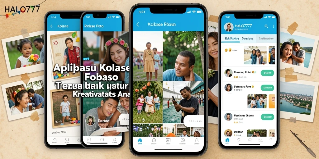 Antarmuka HALO777 menampilkan berbagai fitur kolase foto yang memukau.