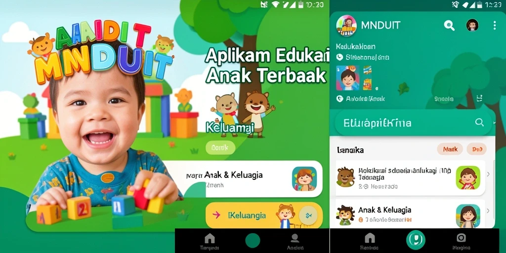 Tampilan interaktif MNDUIT untuk anak yang menyenangkan.