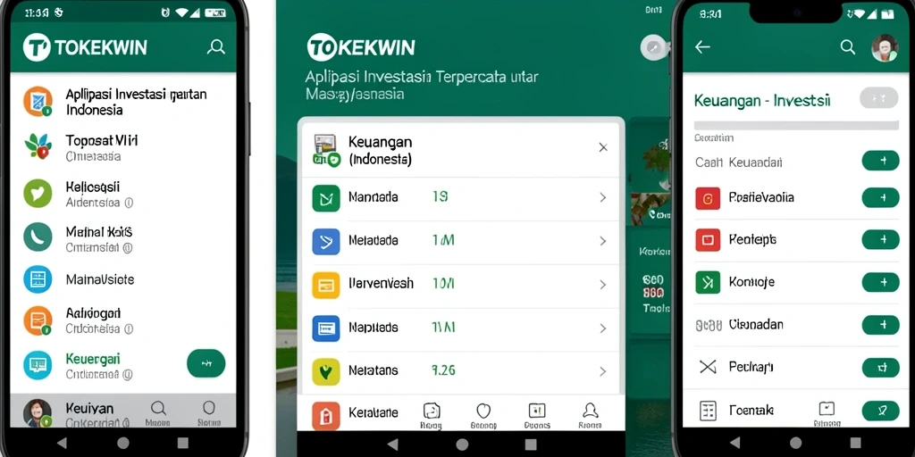 Antarmuka TOKEKWIN yang intuitif dan efisien untuk investasi.
