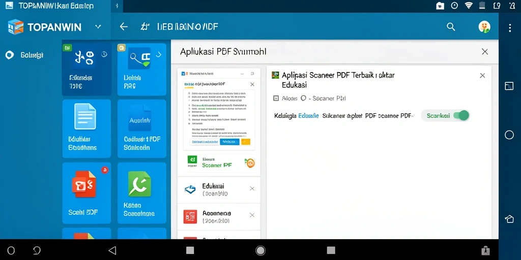 Antarmuka aplikasi TOPANWIN menampilkan fungsi pemindaian PDF yang intuitif.